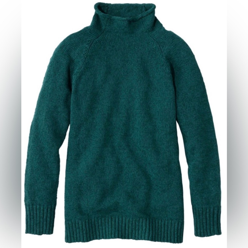 LL BEAN - Women's Cotton Ragg Sweater, Funnelneck Pullover - XS PETITE​